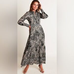 NWOT CK BRADLEY annabelle maxi dress in pink/black and gold